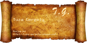 Tuza Gergely névjegykártya